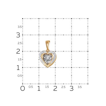 Подвеска с 15 бриллиантами из красного золота 126387