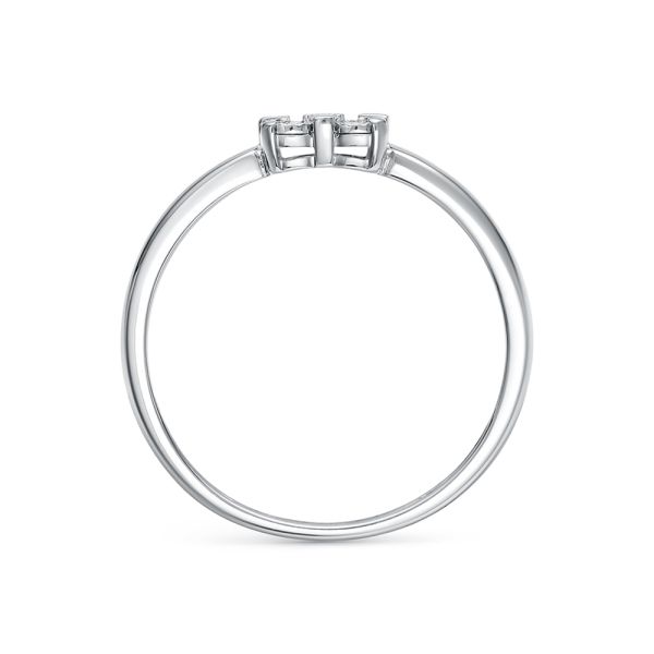 Кольцо с 5 бриллиантами из белого золота 143539