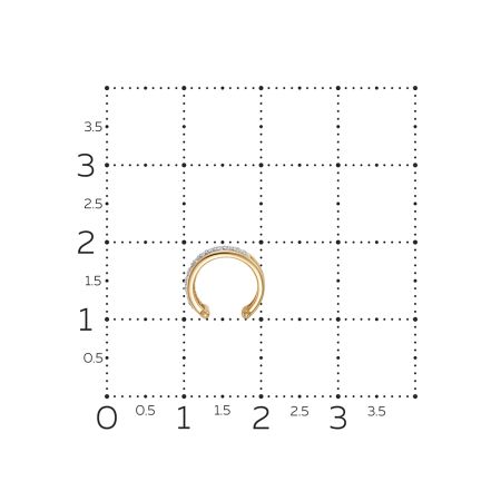 Пирсинг с 11 бриллиантами 0.055 карат из красного золота 131609