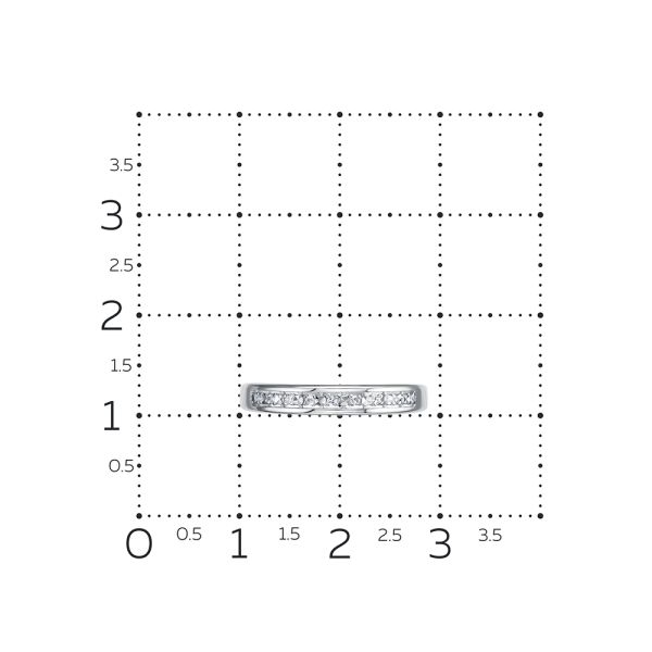 Кольцо с 10 бриллиантами 0.05 карат из белого золота 134338