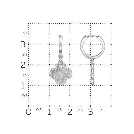 Серьги с 72 бриллиантами 0.216 карат из белого золота 144928