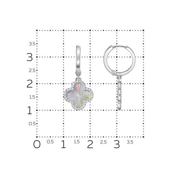 Серьги с 72 бриллиантами 0.216 карат из белого золота 144928