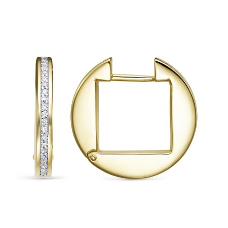 Серьги с 40 бриллиантами 0.2 карат из лимонного золота 142797