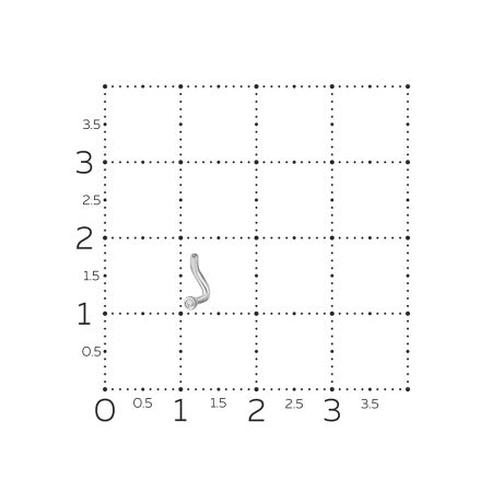 Пирсинг с бриллиантом 0.007 карат из белого золота 75989