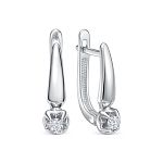 Серьги с бриллиантами 0.123 карат из белого золота 136358