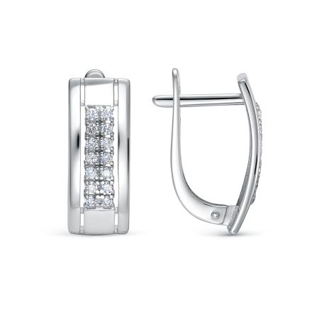 Серьги с 28 бриллиантами 0.196 карат из белого золота 141489