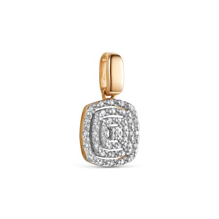 Подвеска с 40 бриллиантами 0.12 карат из красного золота 143127