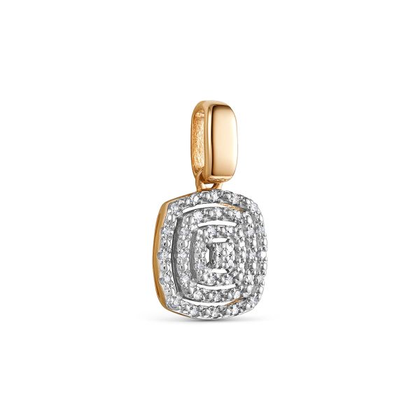 Подвеска с 40 бриллиантами 0.12 карат из красного золота 143127