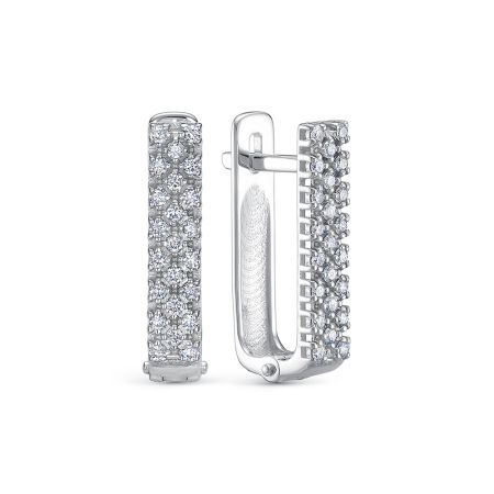 Серьги с 46 бриллиантами 0.322 карат из белого золота 141349