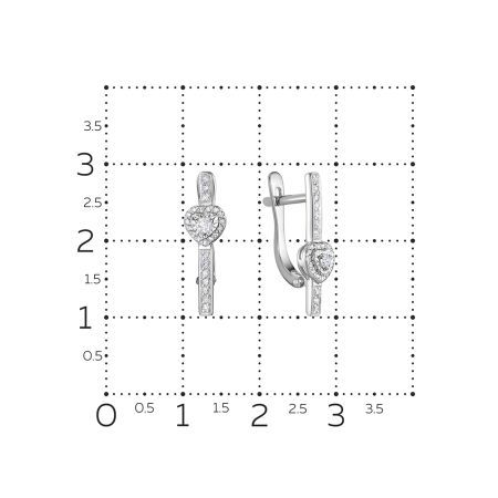 Серьги с 52 бриллиантами из белого золота 112872