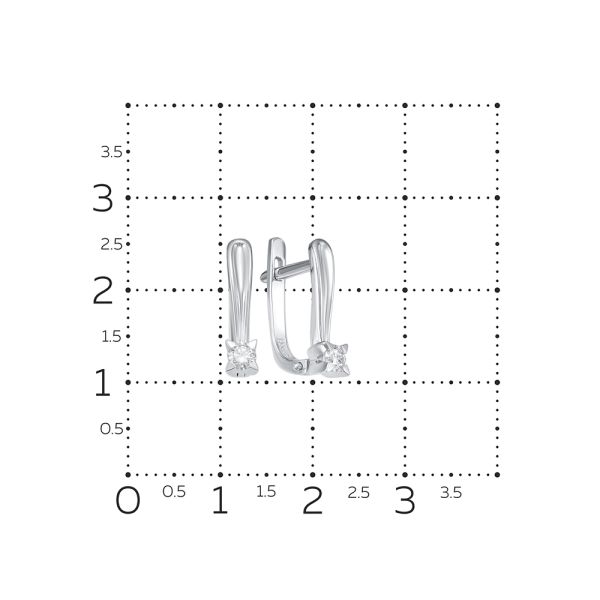 Серьги с бриллиантами 0.19 карат из белого золота 54202