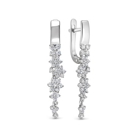 Серьги с 68 бриллиантами из белого золота 138878