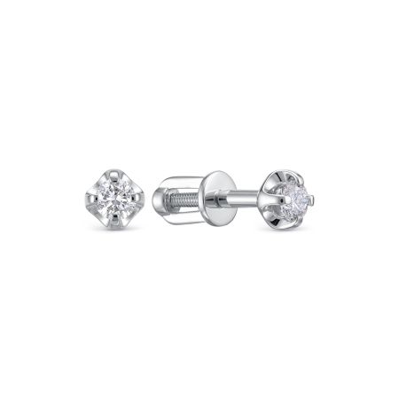 Серьги-пусеты с бриллиантами 0.218 карат из белого золота 148342