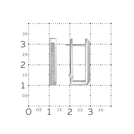 Серьги с 32 бриллиантами 0.16 карат из белого золота 140791