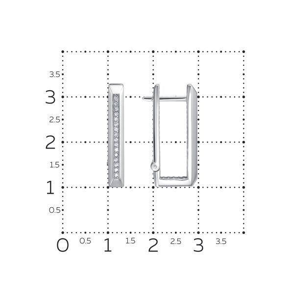Серьги с 32 бриллиантами 0.16 карат из белого золота 140791 Серьги с 32 бриллиантами 0.16 карат из белого золота 140791