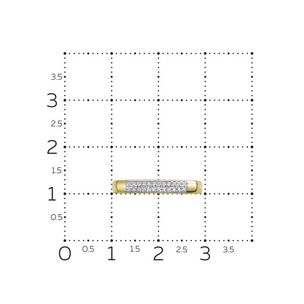 Кольцо с 24 бриллиантами 0.12 карат из лимонного золота 144009