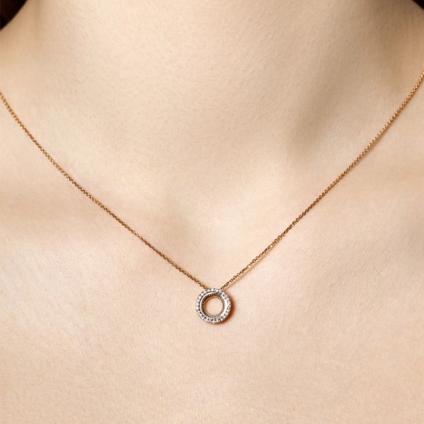 Подвеска с 26 бриллиантами 0.13 карат из красного золота 140842