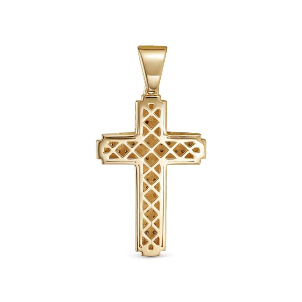 Декоративный крест с 78 бриллиантами 0.39 карат из красного золота 118213