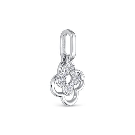 Подвеска с 20 бриллиантами 0.1 карат из белого золота 140814