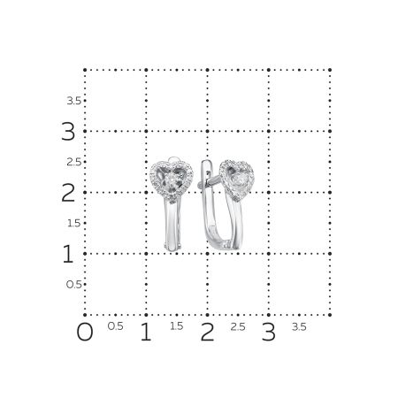 Серьги с 34 бриллиантами из белого золота 54128