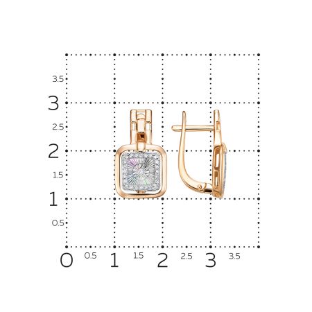 Серьги с 50 бриллиантами из красного золота 145707
